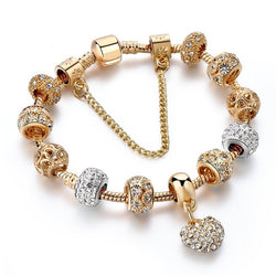 Luxury Crystal Heart Charm Bracelets