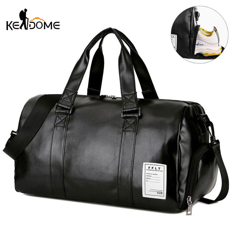 Men Genuine Leather Travel Bags Large Capacity Luggage Bag Business  Handbags Fitness Gym Bag Shoes Pockets Black Brown XA204M - AliExpress